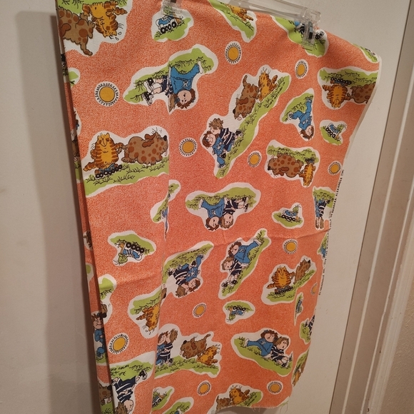 1978 The Whimsical World Of Barbara Alexander Vintage Fabric Piece 1+Yds.Sewing - Picture 6 of 7